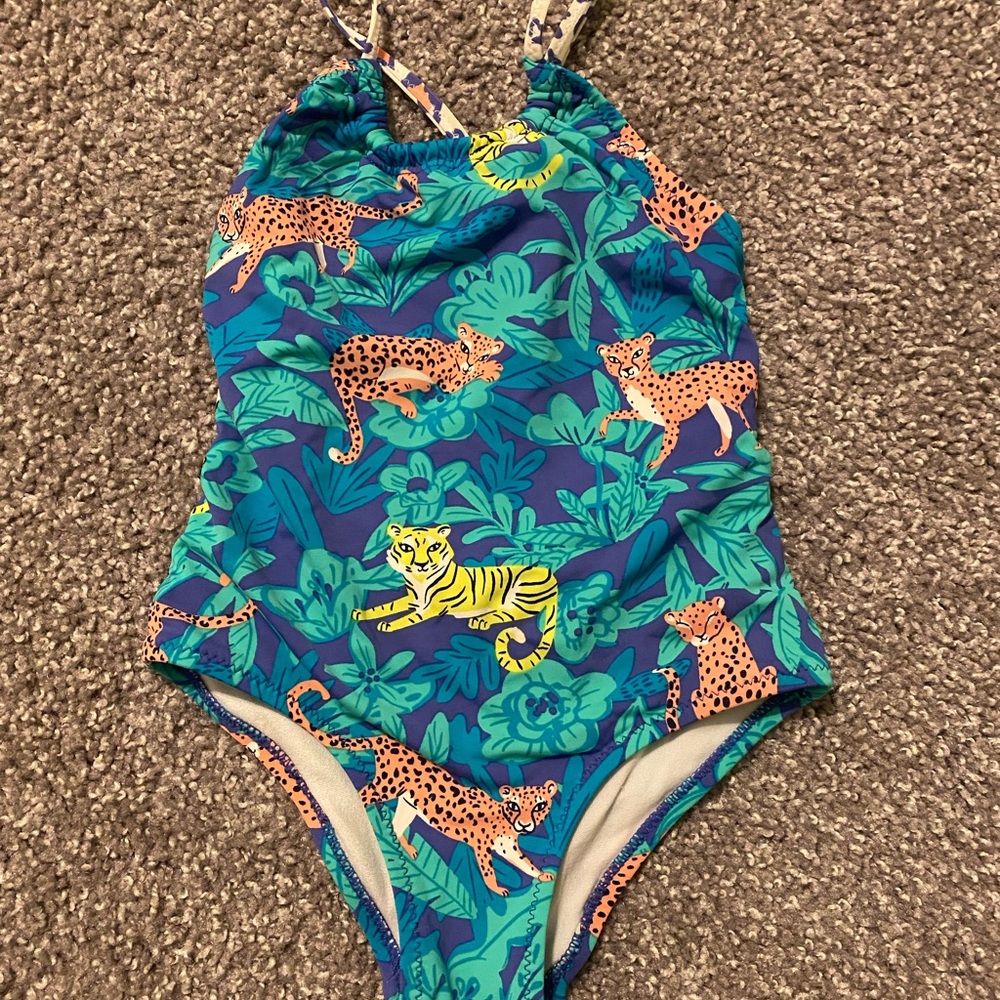 Hatley Kids Jungle Print One-Piece Swimsuit - Blue & Teal